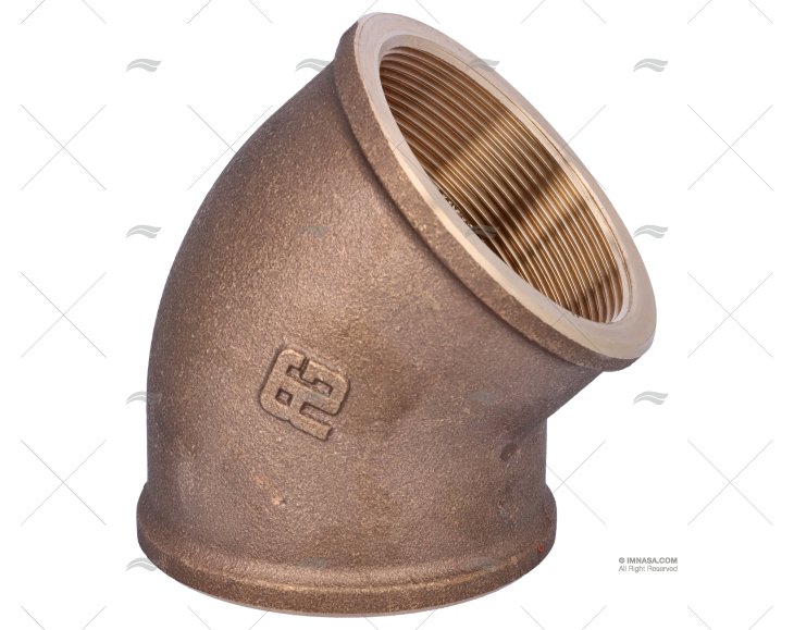 GOMITO BRONZO H-H 45º 2"1/2 GUIDI