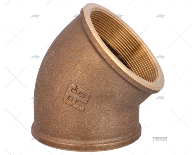 COTOVELO BRONZE F-F 45º 3"    GUIDI