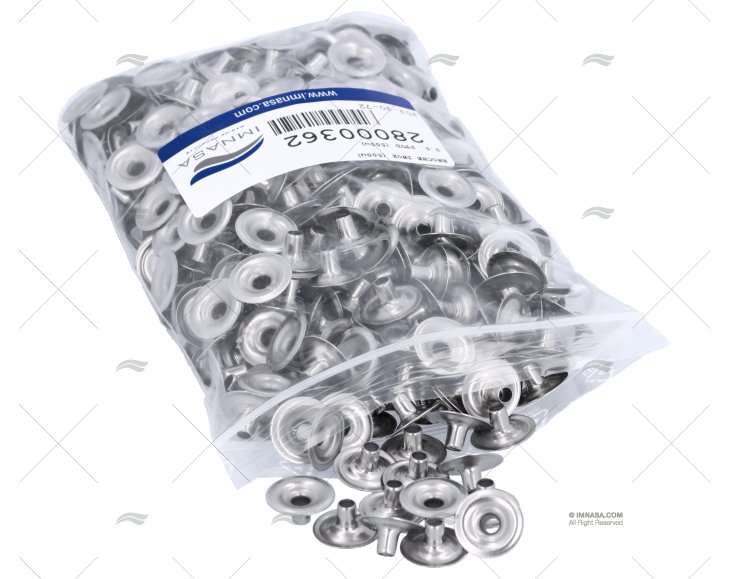 BOTTONE A PRESSIONE IN ACCIAIO INOX (500u) ITALVIPLA