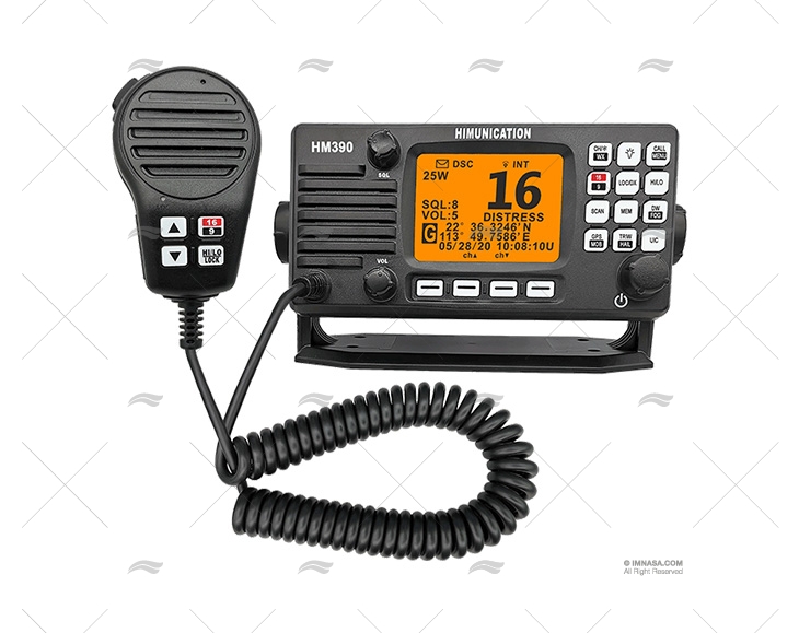 VHF FIJA HIMUN HM390 DSC      IP67 NEGRA
