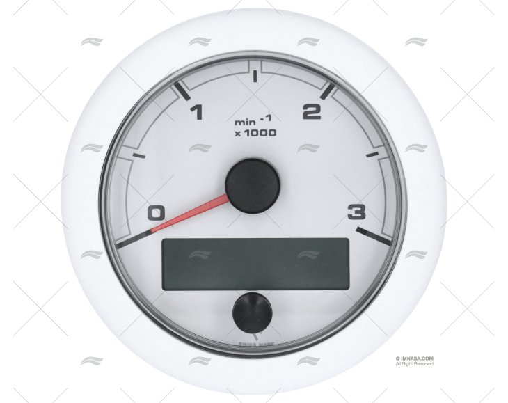 WHITE OL TACHOMETER 12/24V 3000RPM 85mm