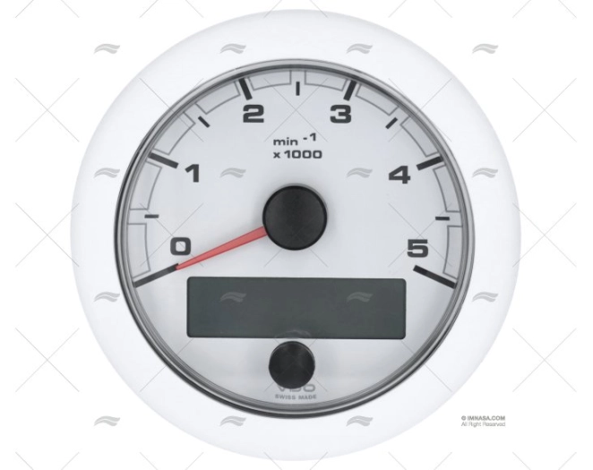 WHITE OL TACHOMETER 12/24V 5000RPMH 85mm