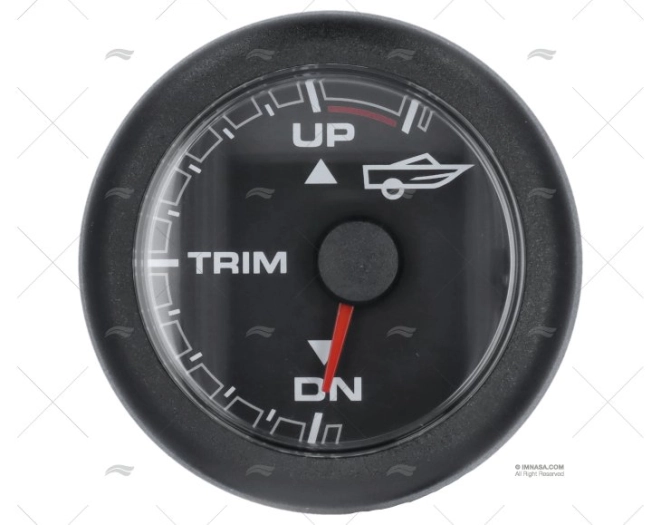 INDICADOR TRIM OL PRETO 12V 52mm