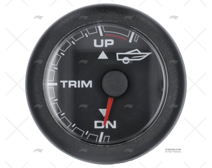 INDICADOR TRIM OL PRETO 12V 52mm