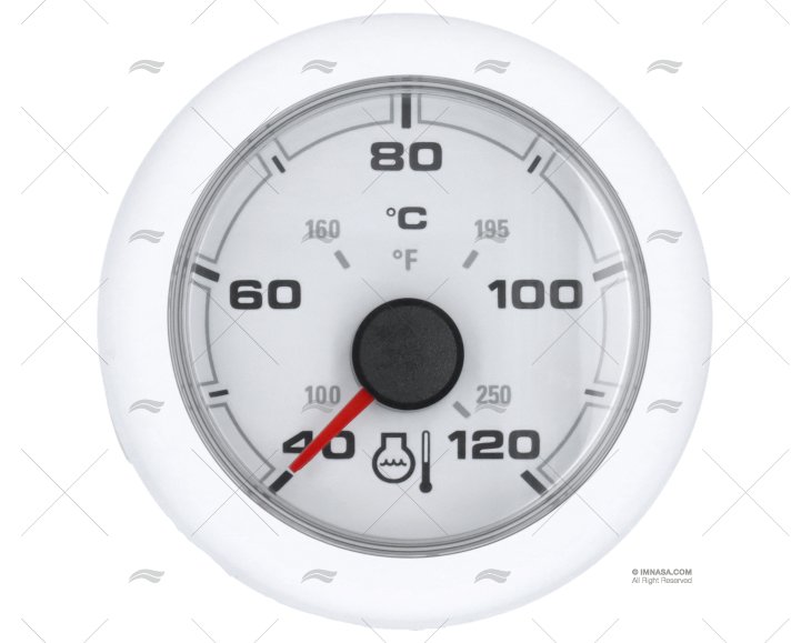 Termometro Ol 12/24V 120ºC 52mm BL