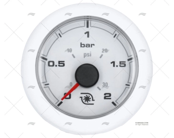 MANÓMETRO  2BAR 12/24V BRANCO OL