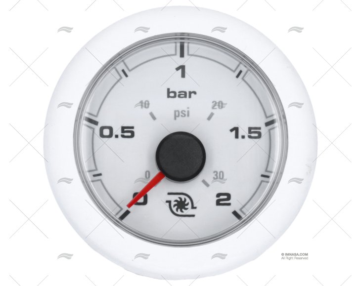 MANÓMETRO  2BAR 12/24V BRANCO OL