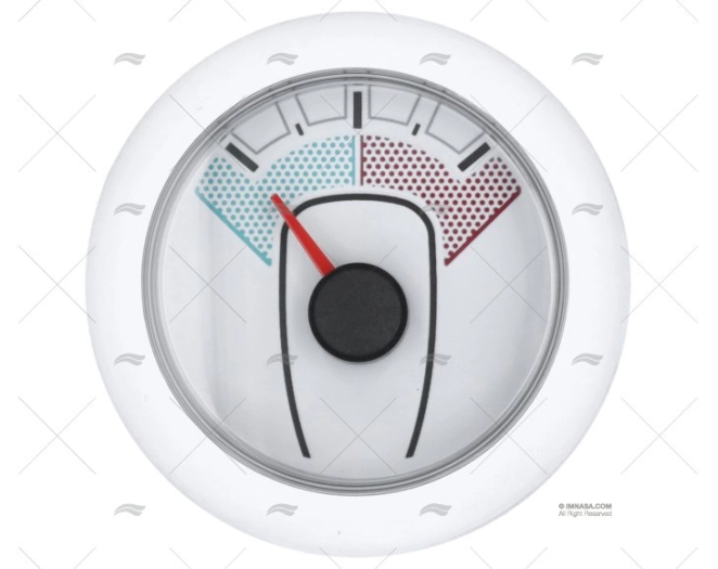 INDICATORE TIMONE 52mm 12/24V BIANCO