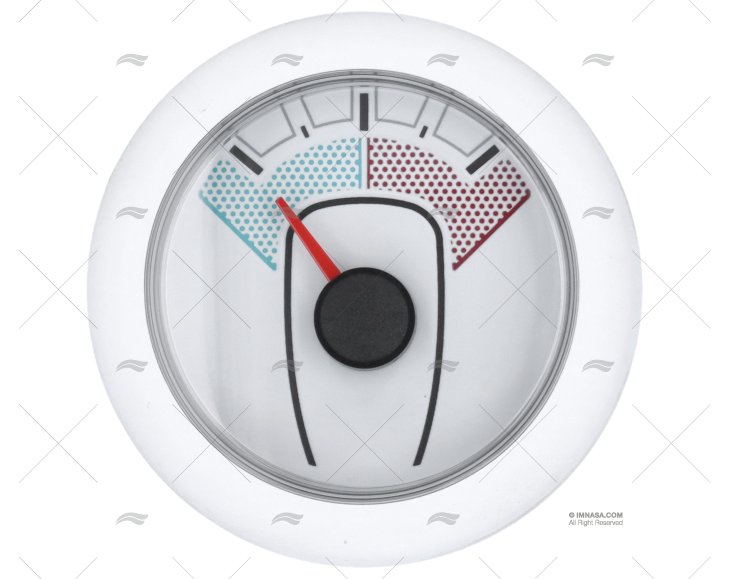 INDICADOR LEME 52mm 12/24V BRANCO