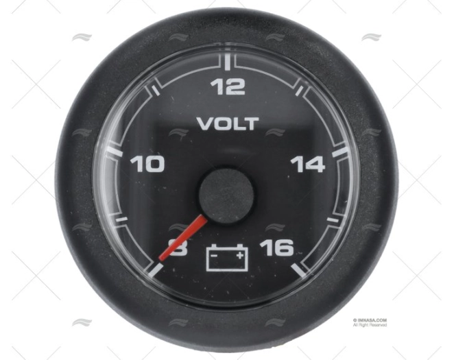 VOLTMETRE OL  12/24V 8-16V 52mm NOIR