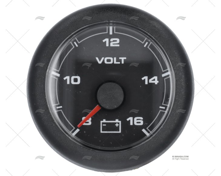 BLACK OL VOLTMETER 12/24V 8-16V 52mm