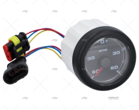 AMPEROMETRO OL  60A 12/24V 52mm NERO