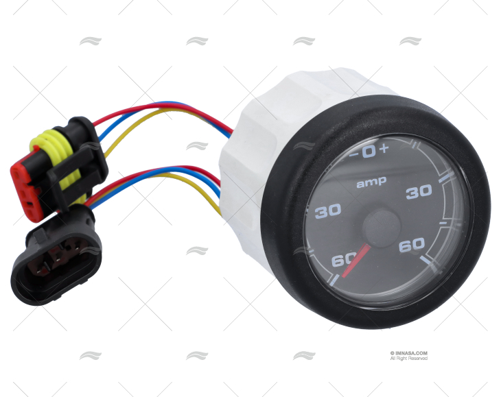 AMPEROMETRO OL  60A 12/24V 52mm NERO