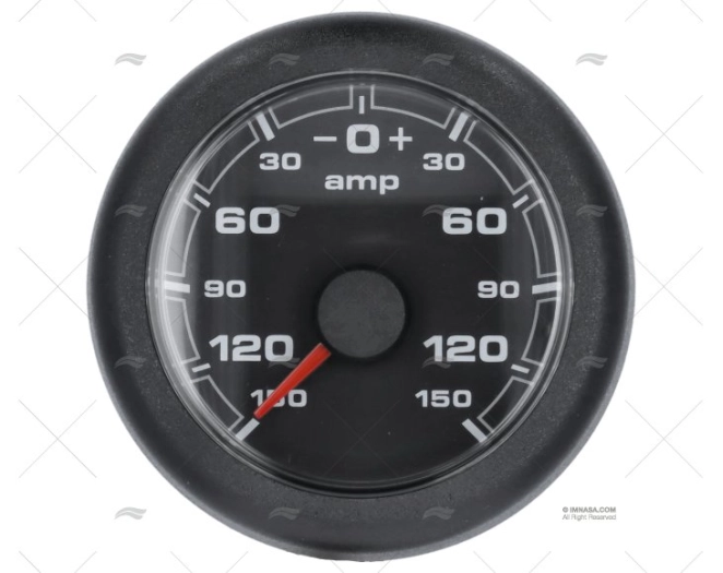 AMPEROMETRO OL 150A 12/24V 52mm NERO