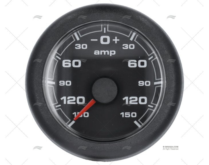 AMPEROMETRO OL 150A 12/24V 52mm NERO