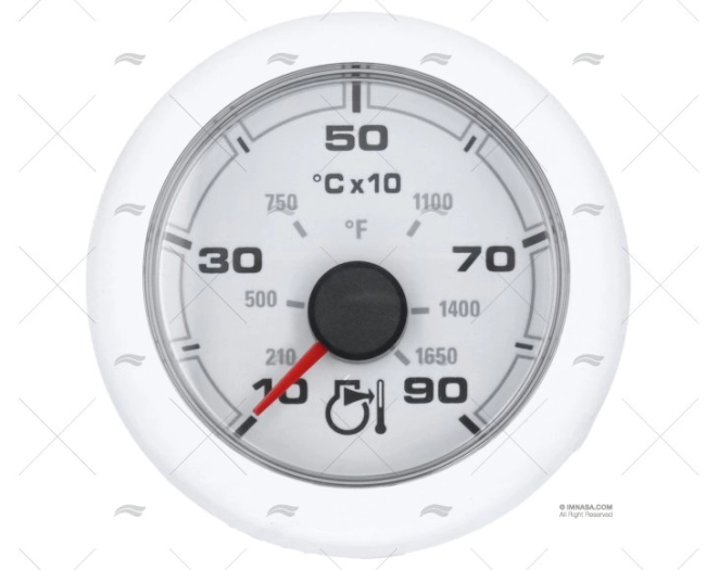 PIROMETRO OL 900º 12/24V 52mm BIANCO