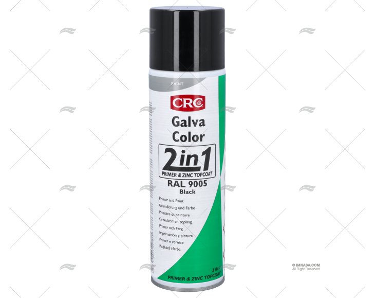 SPRAY GALVA COR RAL9005 PRETO 500Ml