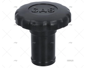 TAMPA GAS 38mm PVC PRETO PERKO