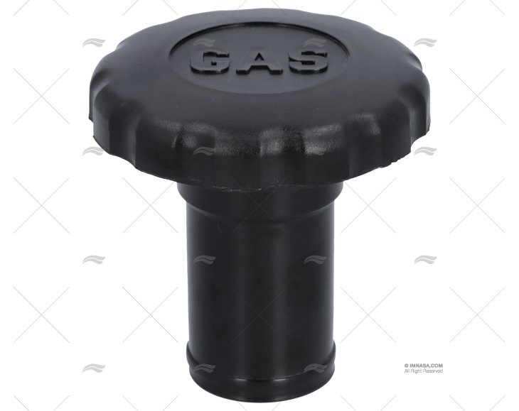 TAMPA GAS 38mm PVC PRETO PERKO