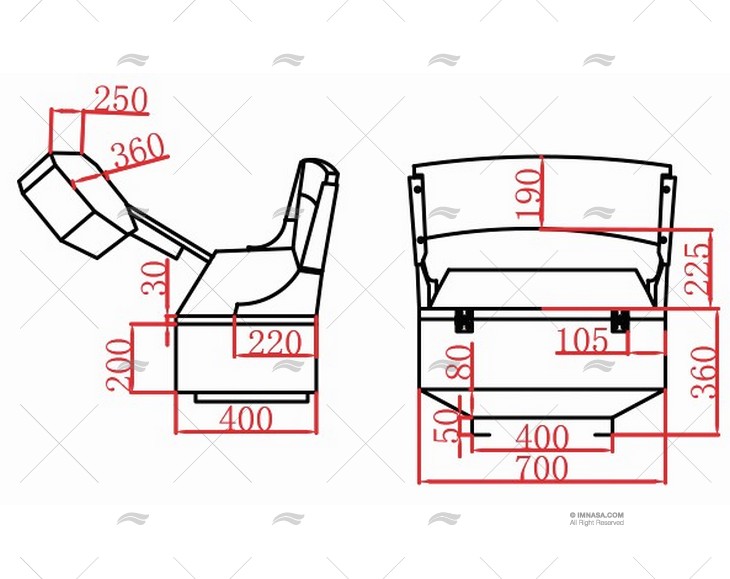 WHITE ALU CONSOLE SEAT WHITE ALU CONSOLE SEAT
