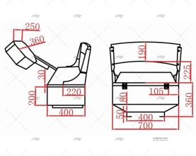 CONSOLE SIEGE ALU BLANC