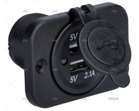 TOMADA USB 12-24V 2 ENT. EMBUTIDA