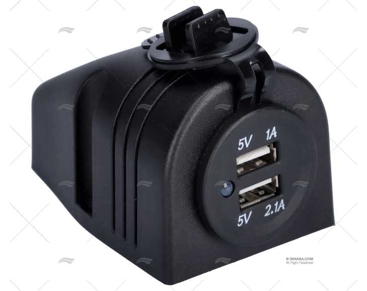 PRESA USB 12-24V 2 ENTR. SUPERFICIE