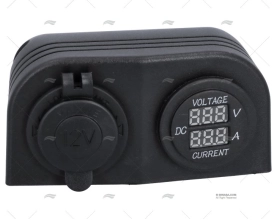 TOMADA ISQUEIRO+VOLT. + AMP. SUPERFÍCIE