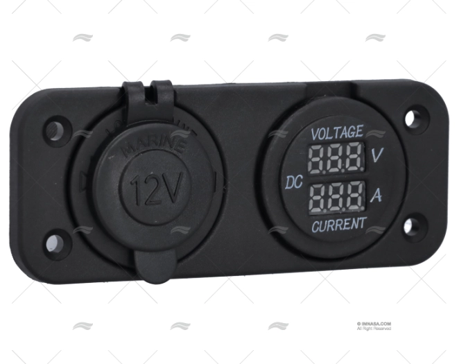 TOMA MECHERO+VOLT. + AMP. EMPOTRABLE