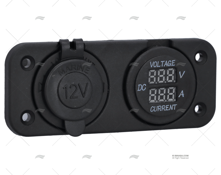 TOMADA ISQUEIRO+VOLT. + AMP. ENCASTRÁVEL