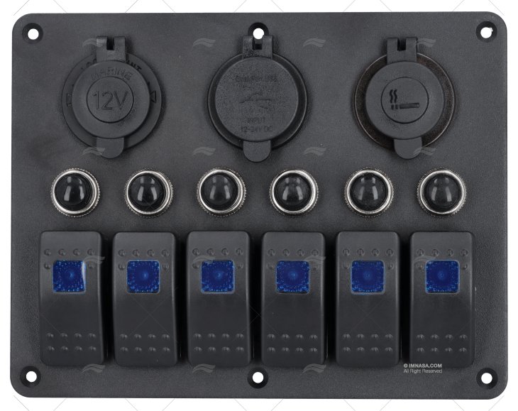 FLAT SWITCH PANEL LED 12V ON/OFF +usb