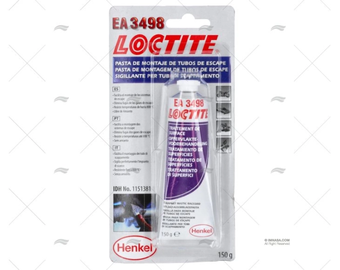 MASSA DE ENCHIMENTO PARA COLAGEM 150g TUBOS ESCAPE ES3498 LOCTITE