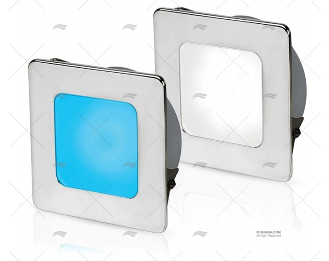 LUZ EUROLED 95 QUADRADA BRANCA/AZUL HELLA MARINE