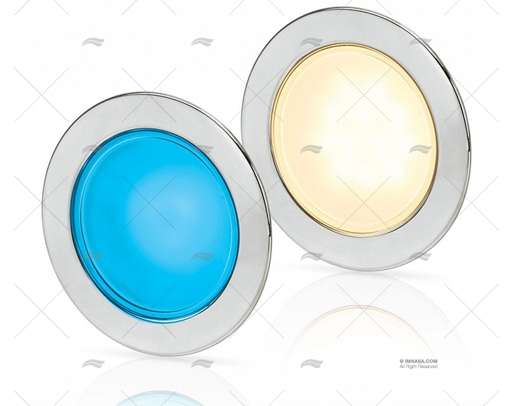 FEU EUROLED 95 RONDE BLANC CHAUD/BLUE HELLA MARINE