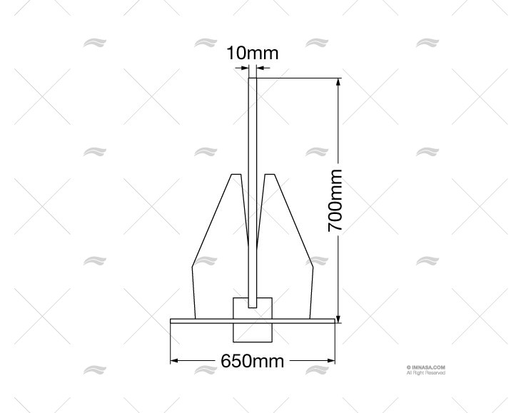 ANCLA DANFORTH-T 10 kg INOX