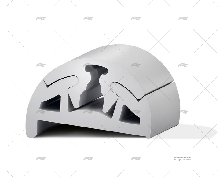 PROFILO PVC BINO H 40 C/DENTATURA GRIGIO 24m TESSILMARE
