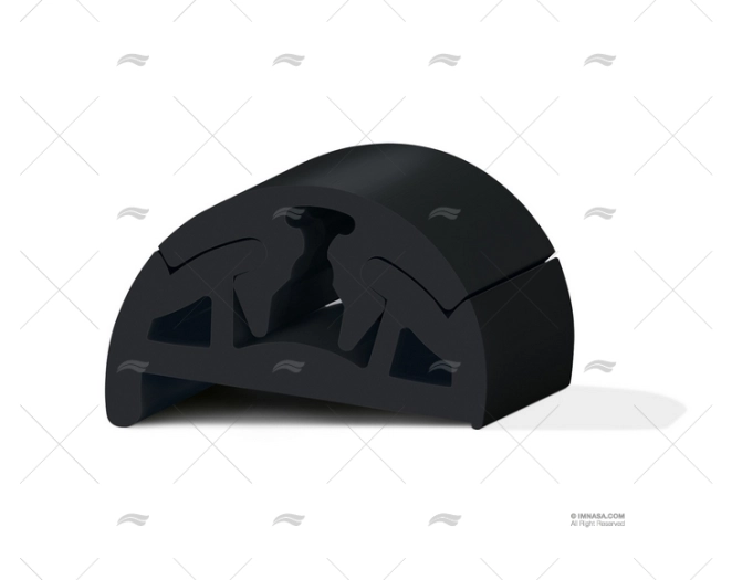 PROFILO PVC BINO H 40 C/DENTE NERO 24m TESSILMARE