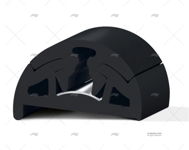 PROFILO PVC BICOLORE H 65 C/DENTE NERO 12m TESSILMARE
