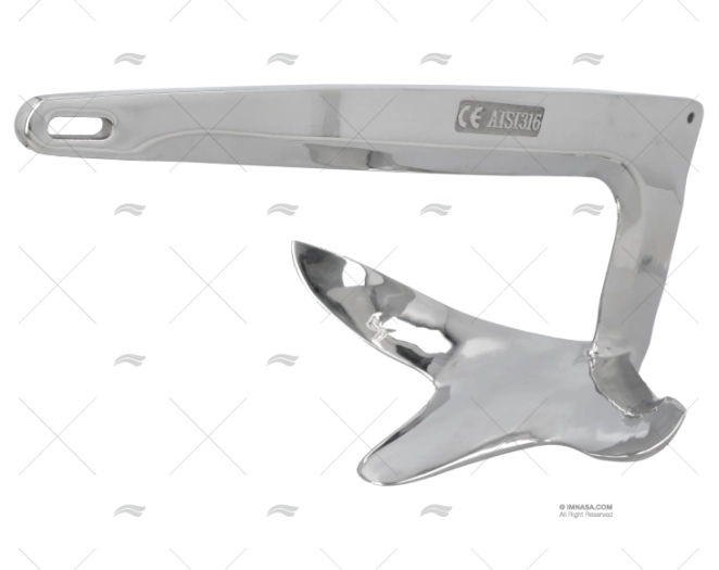 ANCORA TRIDENT  7,5Kg INOX IMNASA