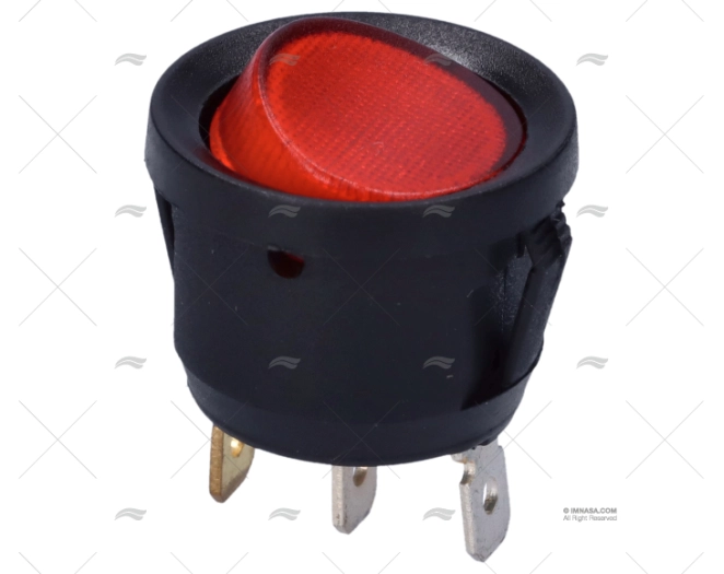 INT. ON-OFF 10A/12V/3PIN LUCE ROSSA