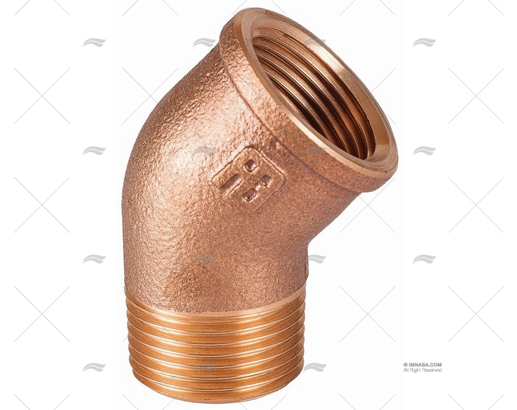 GOMITO BRONZO M-F 45º 3/8" GUIDI