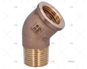 GOMITO BRONZO M-F 45º 1/2" GUIDI
