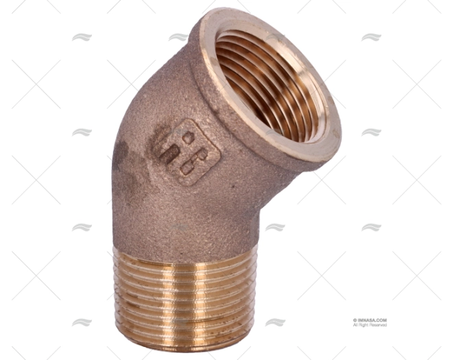COTOVELO BRONZE M-F 45º 3/4" GUIDI