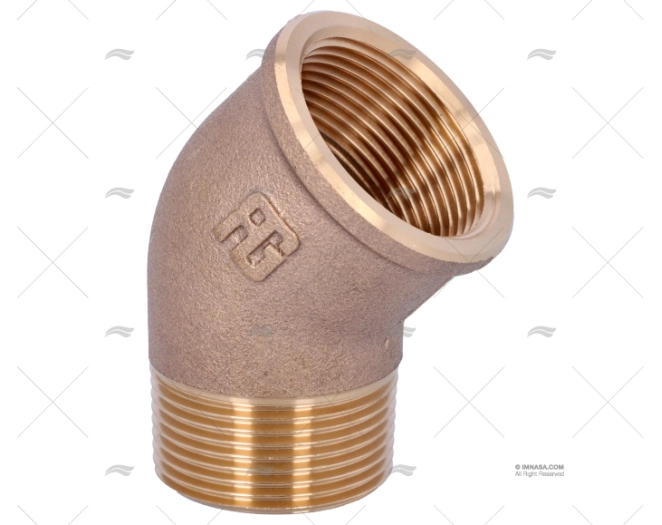 COTOVELO BRONZE M-F 45º 1"1/4 GUIDI