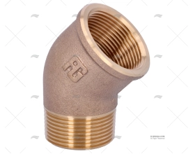 GOMITO BRONZO M-F 45º 1"1/4 GUIDI