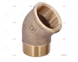 GOMITO BRONZO M-F 45º 1"1/2 GUIDI