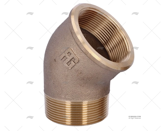 GOMITO BRONZO M-H 45º 2" GUIDI