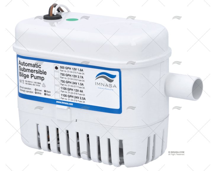 POMPA DI SENTINA 12V  1920L/H IMN AUTO