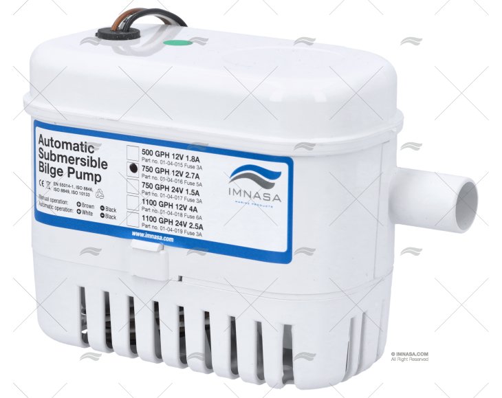 POMPA DI SENTINA 12V  3000L/H IMN AUTO