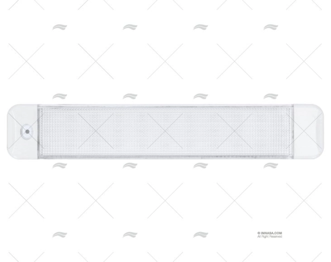 PLAFONIERA LED 10-30V BIANCA C/INT DIMM IP67